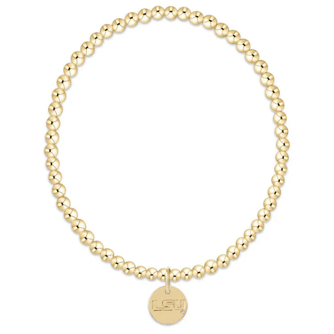 enewton extends - gameday ecollegiate classic gold 3mm bracelet -lsu disc