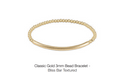 bliss bar textured 3mm bead bracelet - gold by enewton