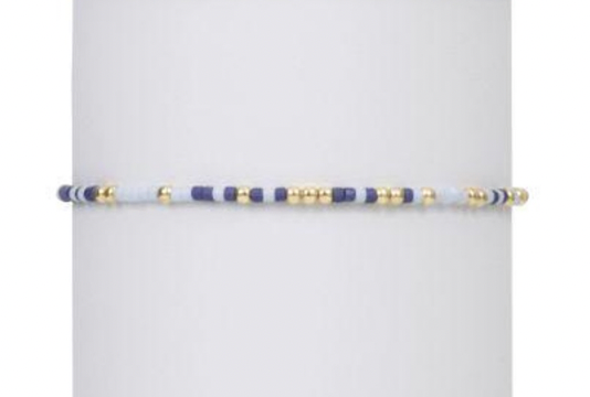 gameday hope unwritten bracelet - light blue/matte navy by enewton