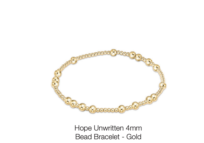 Hope Unwritten Gold 4mm Bracelet by enewton