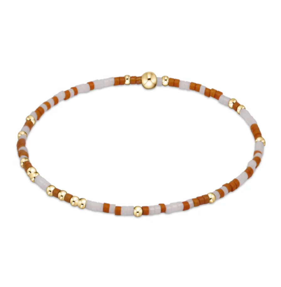 gameday hope unwritten bracelet -burnt orange and white by enewton