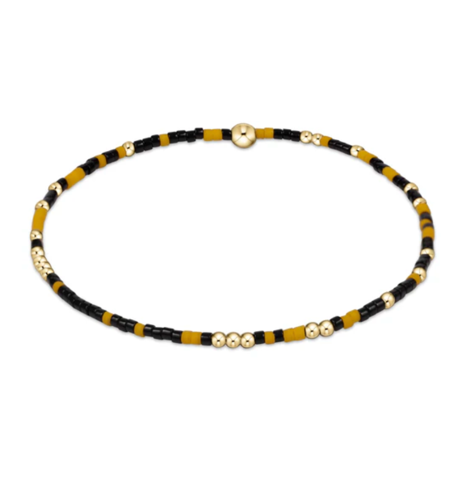 gameday hope unwritten bracelet - golden yellow and oynx by enewton