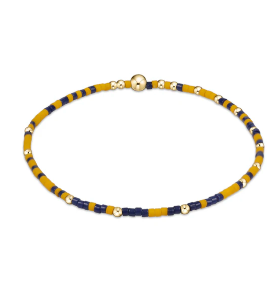 gameday hope unwritten bracelet - golden yellow and matte navy by enewton