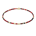 gameday hope unwritten bracelet -bright red and oynx by enewton