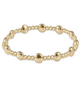 HONESTY GOLD SINCERITY PATTERN 6MM BEAD BRACELET BY ENEWTON