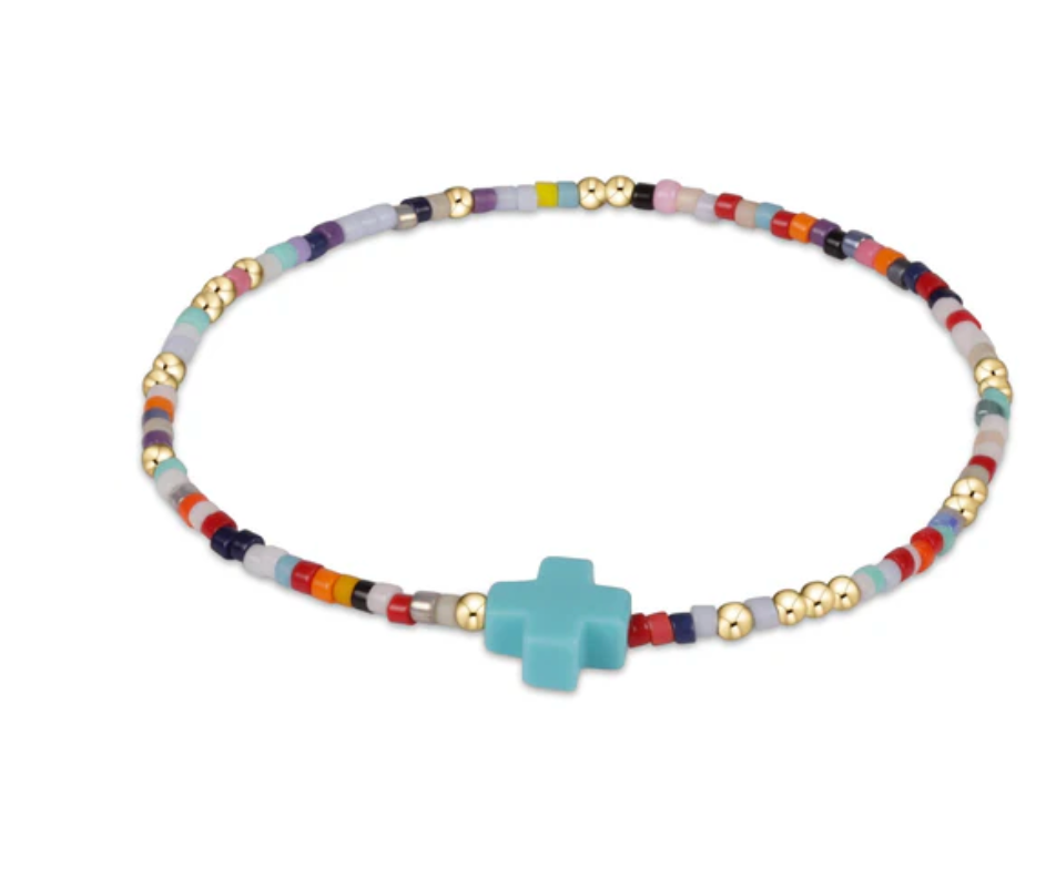 egirl hope unwritten bracelet signature cross - hot mess by enewton