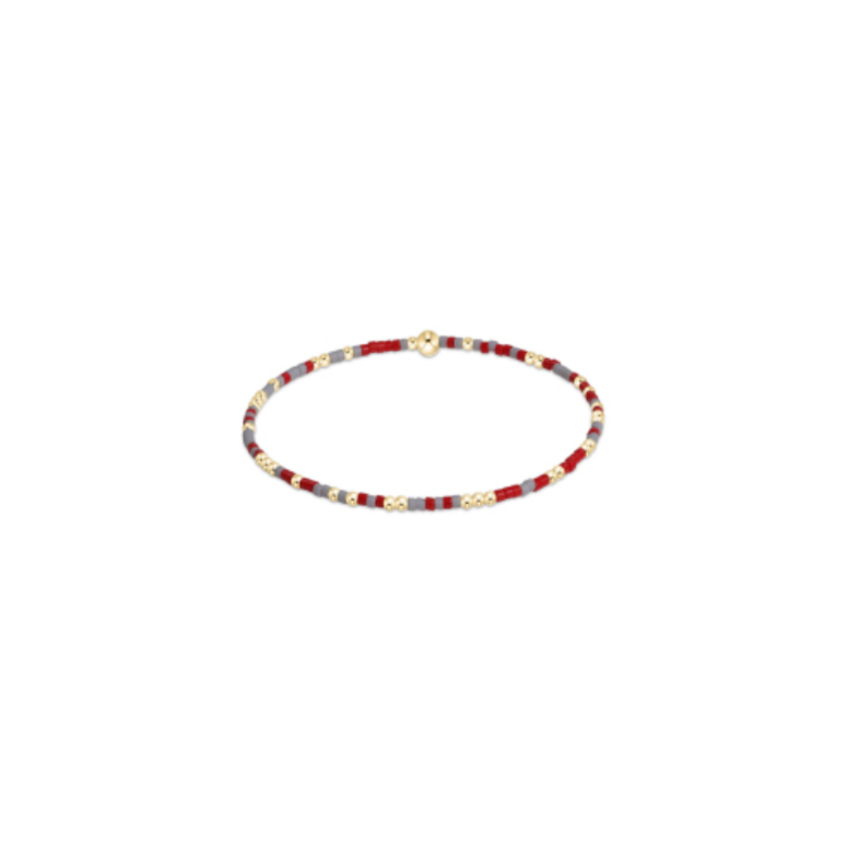 gameday hope unwritten bracelet - grey-bright red