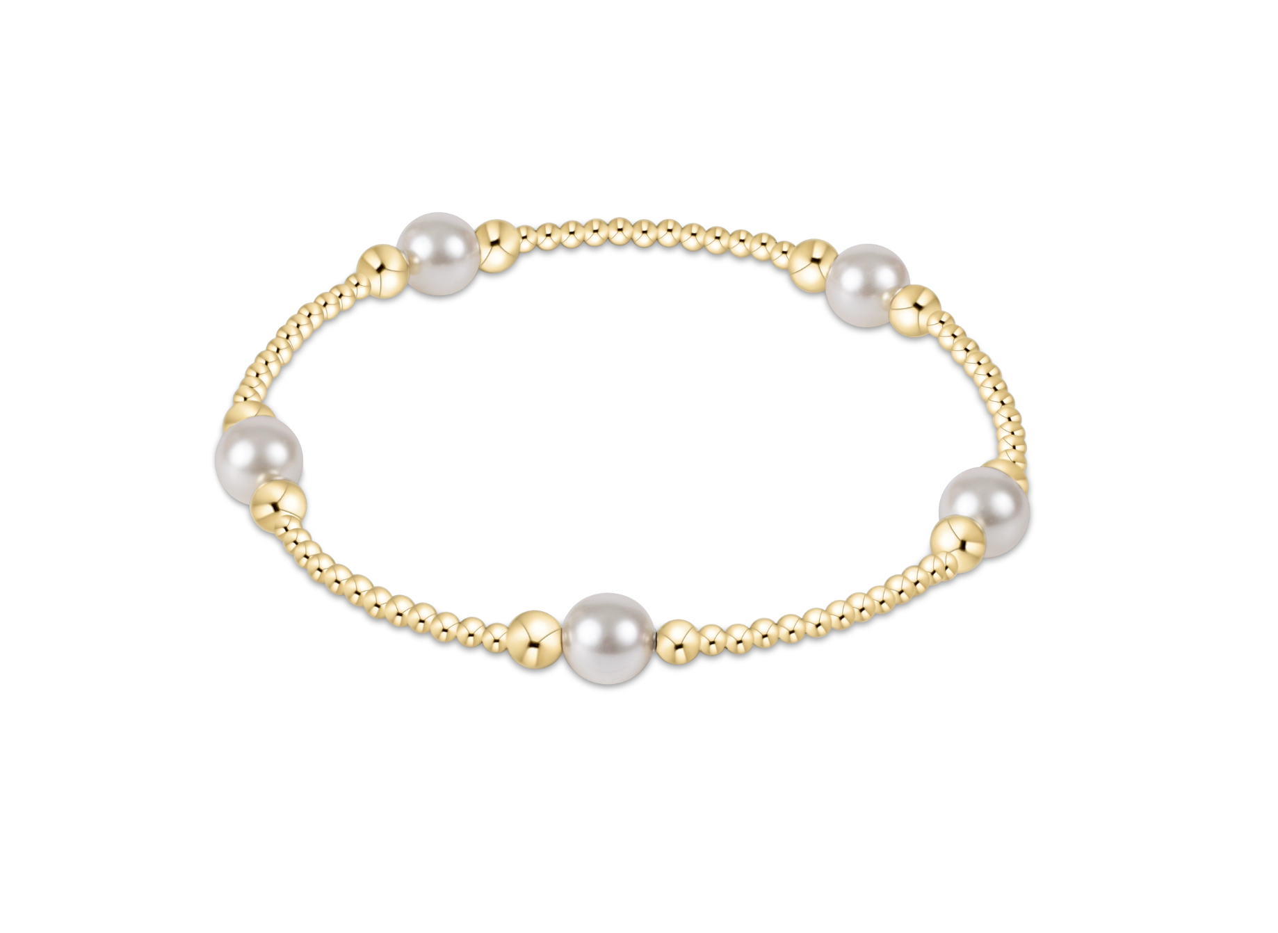 Purpose Pearl 6mm Gold Bracelet - Gold by enewton