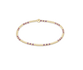Hope Joy Pattern 2mm Bead Bracelet - Pink Metallic by enewton