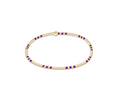 Hope Joy Pattern 2mm Bead Bracelet - Fuchsia by enewton