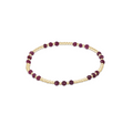 Gemstone Gold Joy Pattern 3mm Bead Bracelet - Ruby by enewton