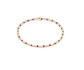Hope Sincerity Pattern 2mm Bead Bracelet - Fuchsia by enewton