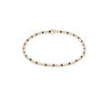 Hope Sincerity Pattern 2mm Bead Bracelet - Blue Metallic by enewton