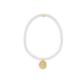 Classic Pearl 3mm Bracelet - Inspire Love Small Gold Disc by enewton