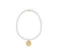 Extends Classic Pearl 3mm Bracelet - Inspire Love Small Gold Disc by enewton
