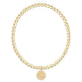 enewton-gameday ecollegiate classic gold 3mm bracelet - auburn disc
