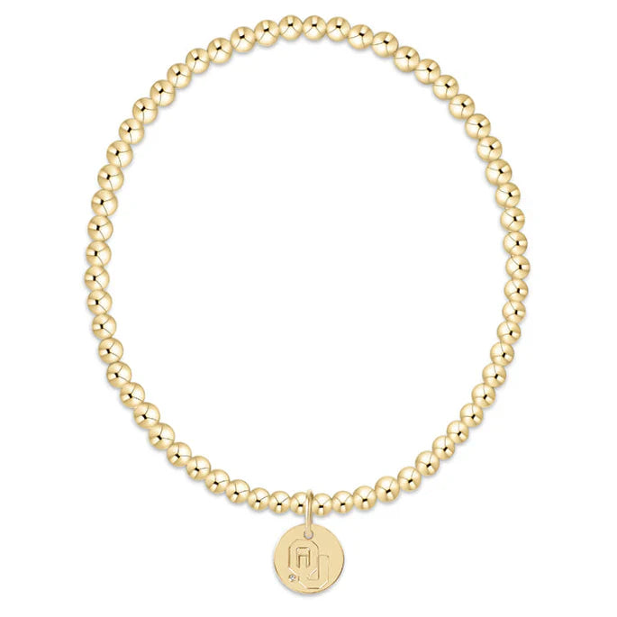 enewton-gameday ecollegiate classic gold 3mm bracelet -oklahoma disc