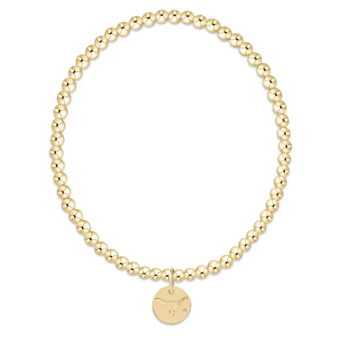 enewton-gameday ecollegiate classic gold 3mm bracelet -ut austin disc